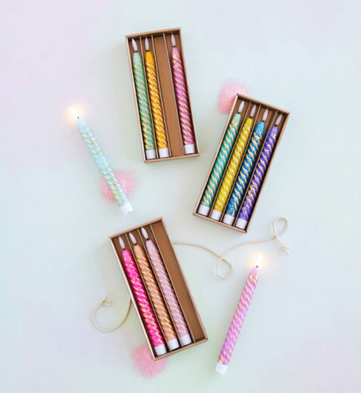 Rainbow Boxed Candles