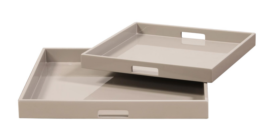 Glossy Taupe Tray -SM