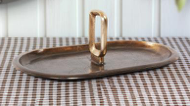 Golden Ore Oval Tray
