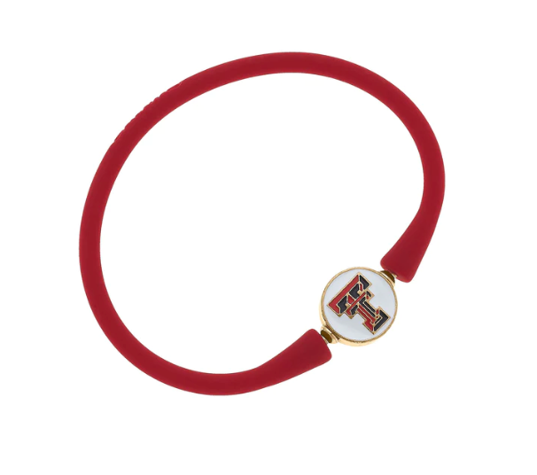 Texas Tech Red Raiders Enamel Silicone Bali Bracelet in Scarlet