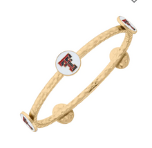 Load image into Gallery viewer, Texas Tech Red Raiders Enamel Claudia Bangle in Scarlet &amp; Black
