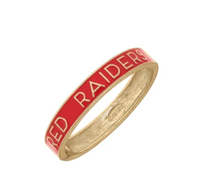 Load image into Gallery viewer, Texas Tech Red Raiders Enamel Hinge Bangle in Scarlet
