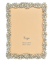 Load image into Gallery viewer, 5x7 Pearl & Crystal Embellished Jeweltone Frame