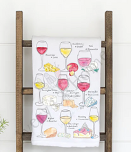 Load image into Gallery viewer, Wine &amp; Cheese Tea Towel
