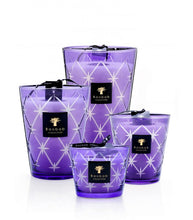 Load image into Gallery viewer, Borgia The Rodrigo scented candle is set in deep purple hand-blown glass
