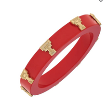 Load image into Gallery viewer, Texas Tech Red Raiders Resin Logo Bangle in Scarlet
