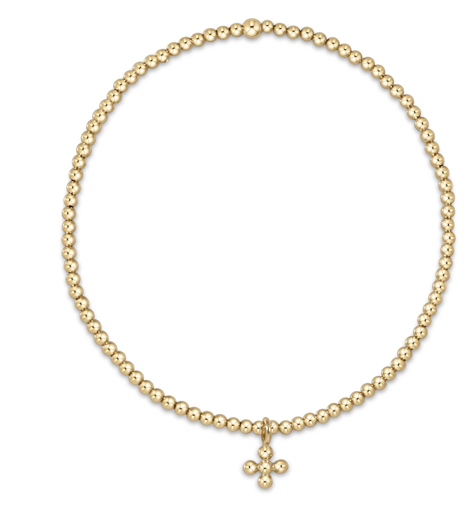 2mm Classic Gold Cross Small Gold Charm