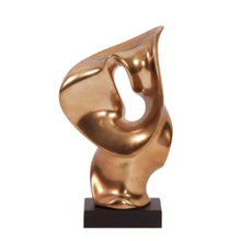 Load image into Gallery viewer, Abstract Matte Bronze Ceramic Statue
