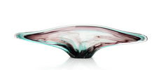 Load image into Gallery viewer, Eggplant Purple &amp; Turquoise  Glass Sculpture I
