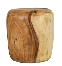 Load image into Gallery viewer, Newcomb Organic Wood Drum Ottoman Natural
