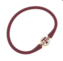 Load image into Gallery viewer, Texas A&amp;M Bali Silicone Bracelet in Maroon
