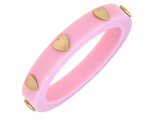 Load image into Gallery viewer, Libby Heart Bangle- Lt Pink
