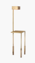 Load image into Gallery viewer, Nimes Tray Table Floor Lamp - Brass
