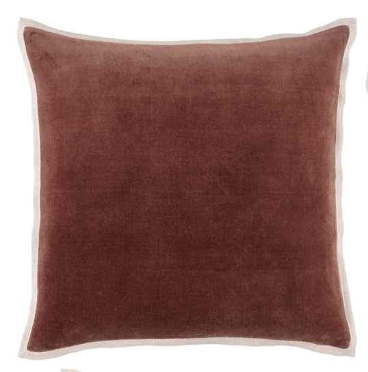 Gehry Velvet / Linen Russet Pillow - 22x22