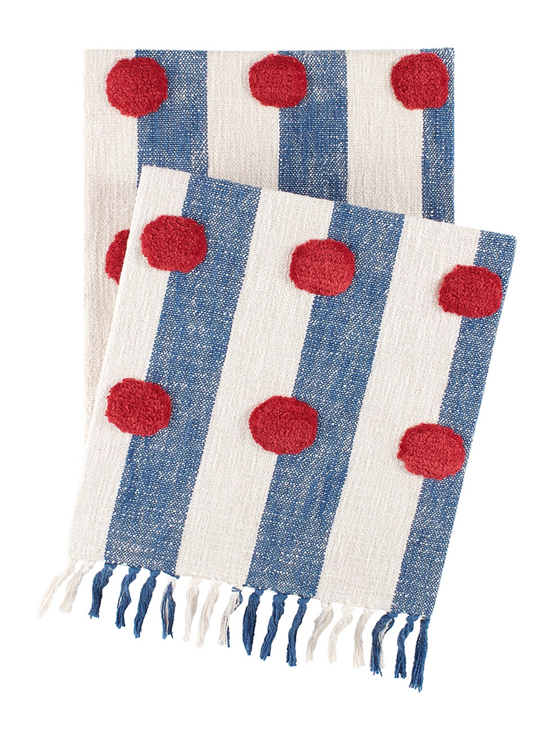 Helmsman Dot Blue Throw