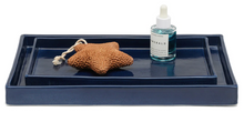 Load image into Gallery viewer, Cordoba Small Tray in Navy Burlap
