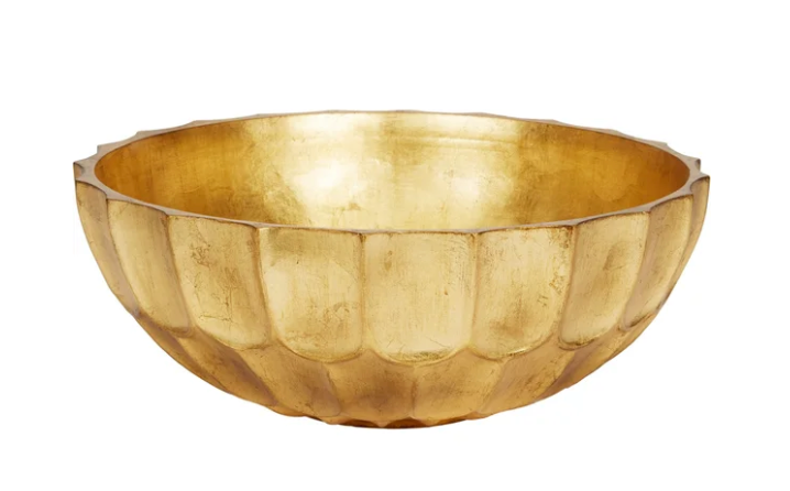 Antique Gold Leaf Alexis Bowl