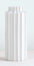 Load image into Gallery viewer, Ceramic Cylinder White Vase- Short
