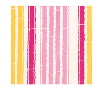 Load image into Gallery viewer, Bamboo Stripe Pink Cocktail Napkin
