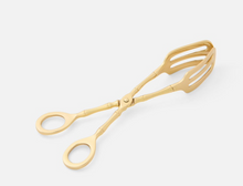 Load image into Gallery viewer, Kayla Polished Gold Serving Tongs
