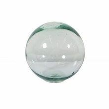 Load image into Gallery viewer, 4in clear glass ball. Class decor. Recycled glass ball. Luxury tabletop decor.
