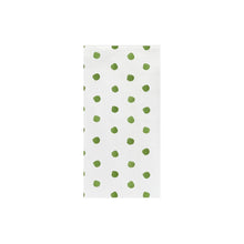 Load image into Gallery viewer, Papersoft Napkins Dot Cocktail Napkins are highly absorbent and made of a fibrous material (spunlace) in Italy. Green
