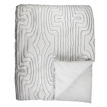 Load image into Gallery viewer, Contour Throw, Modern yet organic embroidery in a neutral, chic palette
