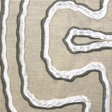 Load image into Gallery viewer, Contour Throw, Padded throw reverses to natural linen.
