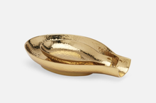 Load image into Gallery viewer, Shiny Gold Spoon Rest, Hammered Brass
