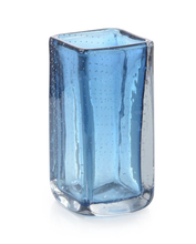 Load image into Gallery viewer, Ocean Blue Glass Vase I - Small 7.75&quot;

