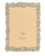Load image into Gallery viewer, 5x7 Pearl &amp; Crystal Embellished Jeweltone Frame
