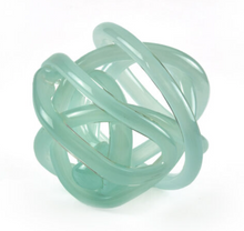Load image into Gallery viewer, Handblown Glass Knot Turquoise
