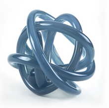 Load image into Gallery viewer, Handblown Glass Knot Smoky Blue
