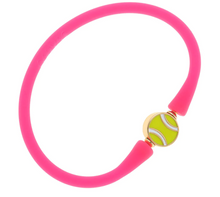 Load image into Gallery viewer, Tennis Bead Silicone Bracelet - Neon Pink
