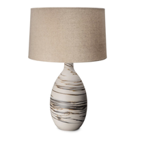 Load image into Gallery viewer, Beachstone Tall Lamp - Sand w/ Linen Shade
