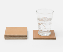 Load image into Gallery viewer, Evan, Aged Camel Square Coasters
