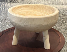 Load image into Gallery viewer, Wood, 11&quot; Bowl w/ Legs, Natural
