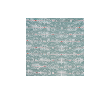 24x24 Fretwork Pillow w/ Trim - Aqua