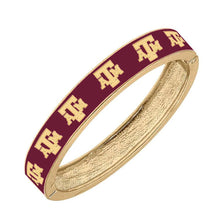 Load image into Gallery viewer, A&amp;M Logo Bangle- Maroon
