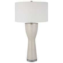 Load image into Gallery viewer, Porcelain and Acrylic Table Lamp. The Uttermost Co. Luxury Table Lamp. Ceramic Table Lamp. 
