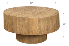 Load image into Gallery viewer, Acacia Wood Table, 36&quot; diameter 18&quot; high

