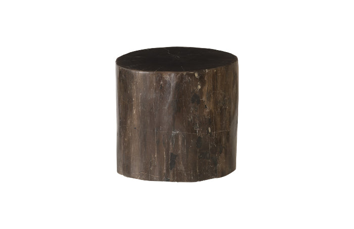 Petrified Wood Stool, Polished, Black