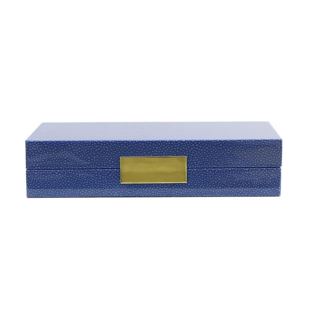   blue shagreen box luxe home decor table top furnishings