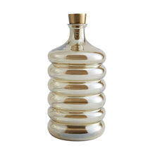 Load image into Gallery viewer, Brass ribbed/bubble vase. Tabletop decor. Luxe home decor. 
