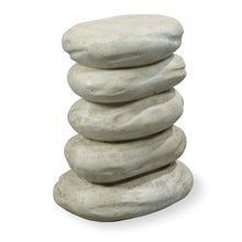 Load image into Gallery viewer, Fascinating chairside table fashioned to appear as a stack of five stones.
