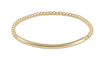 Load image into Gallery viewer, 3mm Classic Gold Bliss Bar Texture Bracelet
