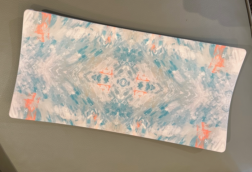 Turquoise Seascapes Rectangular Art Tray