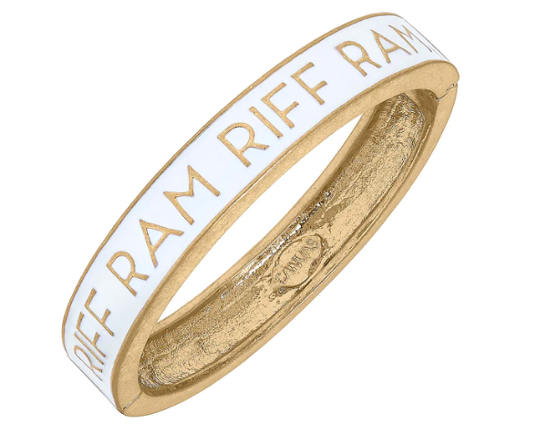 TCU Horned Frogs Enamel Hinge Bangle White