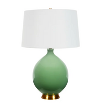 Load image into Gallery viewer, Weston LG Round Green Glass Lamp
