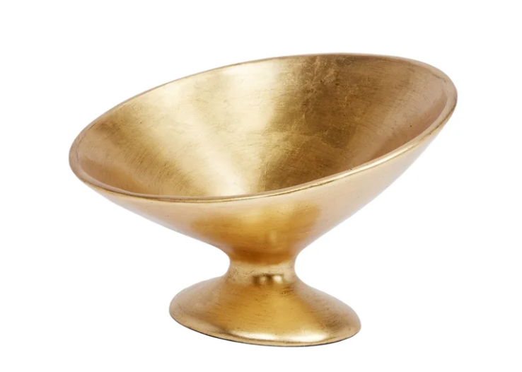 Emelia Oval Gold Leaf Bowl